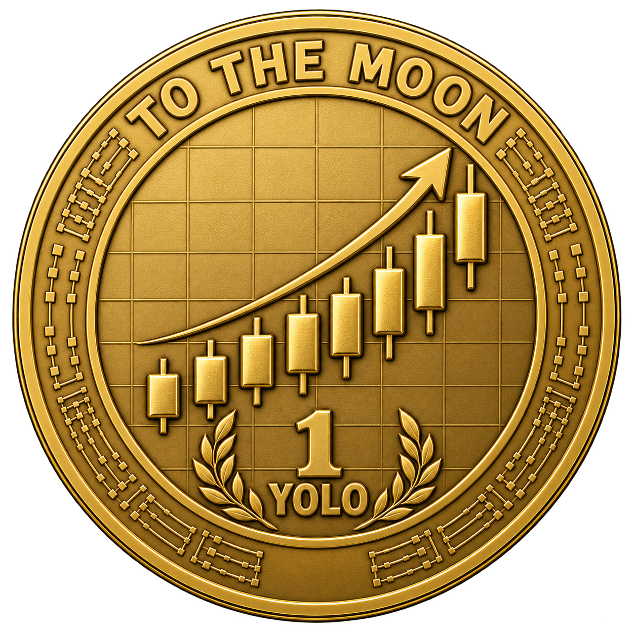 Bullish Chart gold coin reverse design