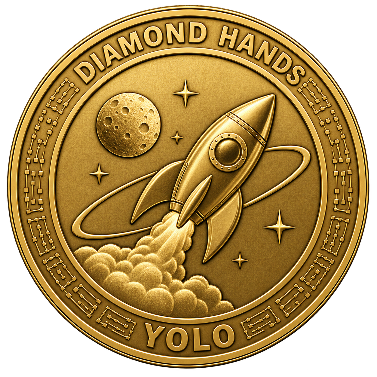 Orbital Rocket gold coin reverse design