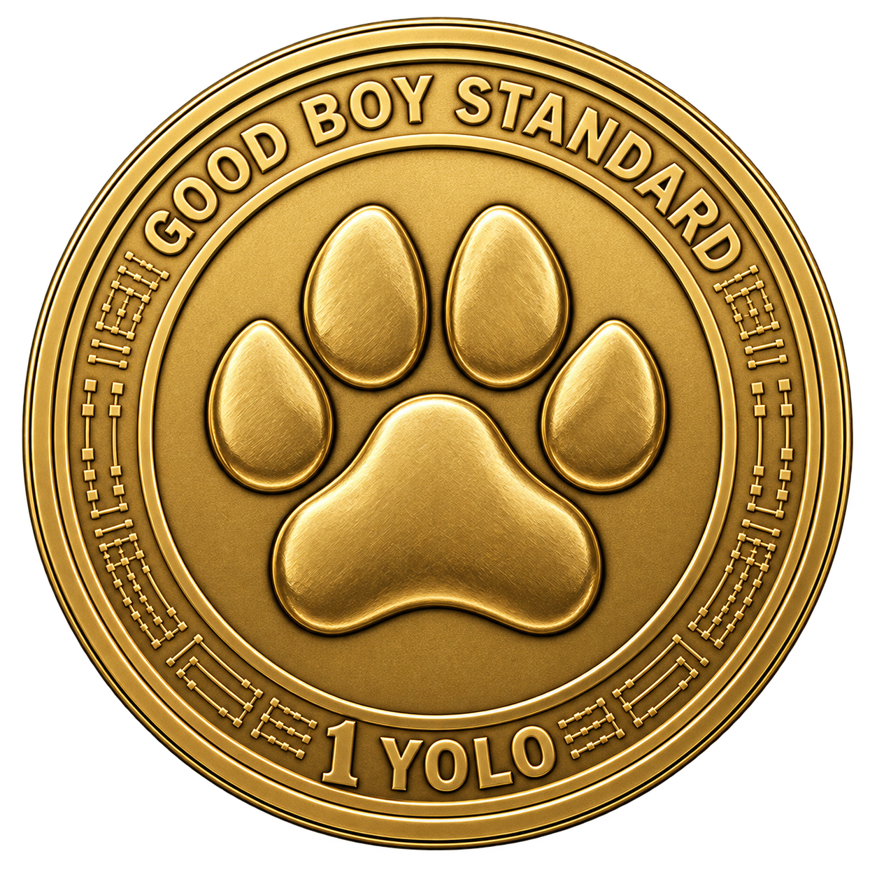 Reverse of the gold YOLO coin